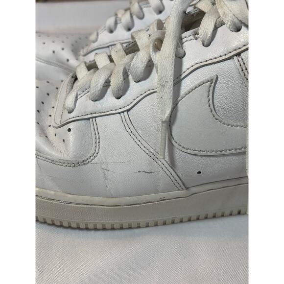 Nike Air Force 1 Low White Leather Sneakers Men’s Size 12 - Picture 6 of 9